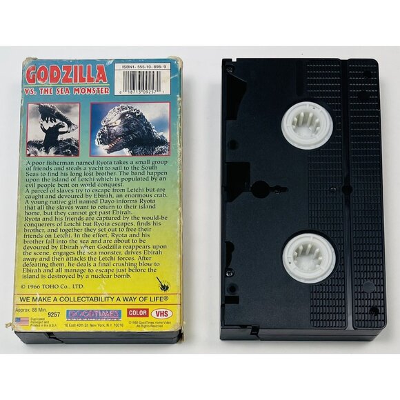 Lot 2 VHS Godzilla vs. The Sea Monster & King Kong vs. Godzilla Tested *READ* - Picture 2 of 2